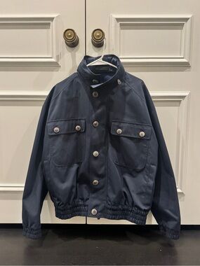 Giorgio Armani - Cotton-Twill Bomber Jacket - Blue